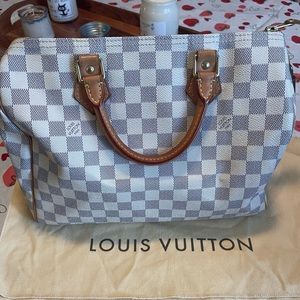 Authentic Louis Vuitton Speedy 30 Damier Azur LV